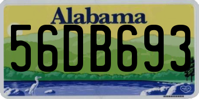 AL license plate 56DB693