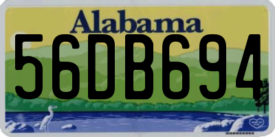 AL license plate 56DB694