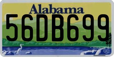 AL license plate 56DB699