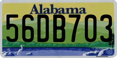 AL license plate 56DB703