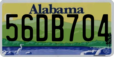AL license plate 56DB704