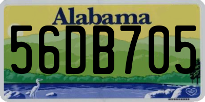AL license plate 56DB705