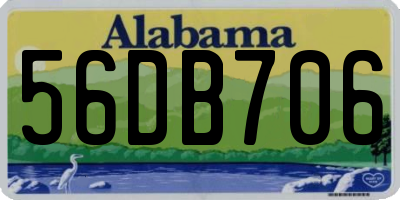 AL license plate 56DB706