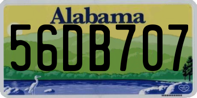 AL license plate 56DB707