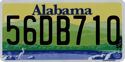 AL license plate 56DB710