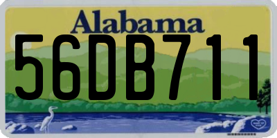 AL license plate 56DB711