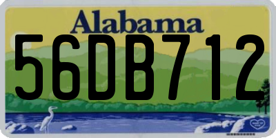 AL license plate 56DB712