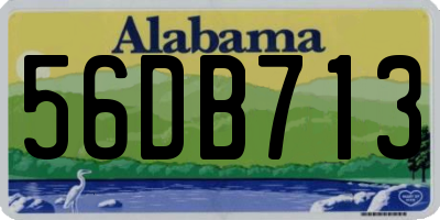 AL license plate 56DB713