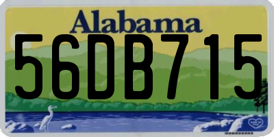 AL license plate 56DB715