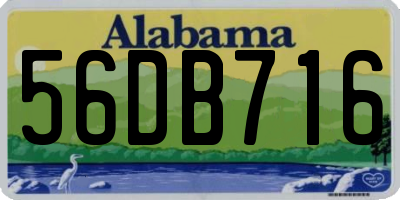 AL license plate 56DB716
