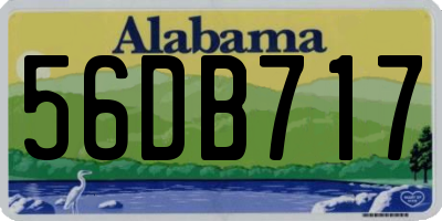 AL license plate 56DB717