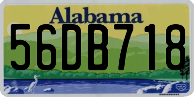 AL license plate 56DB718
