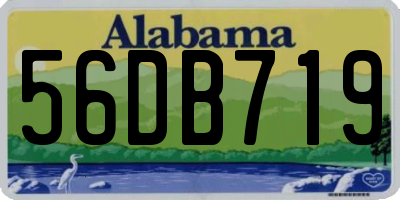 AL license plate 56DB719