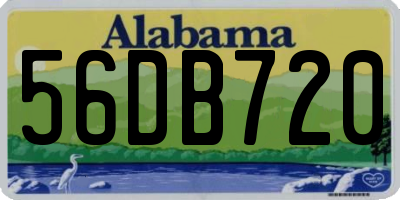 AL license plate 56DB720