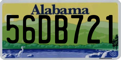 AL license plate 56DB721