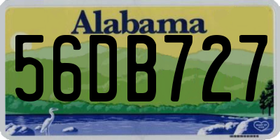 AL license plate 56DB727