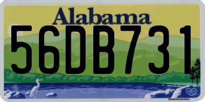 AL license plate 56DB731