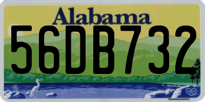 AL license plate 56DB732