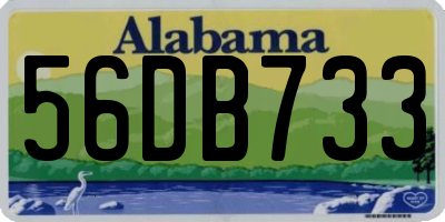 AL license plate 56DB733