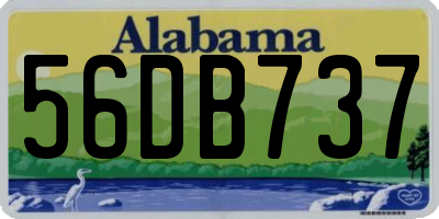 AL license plate 56DB737