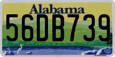 AL license plate 56DB739