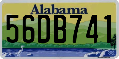 AL license plate 56DB741