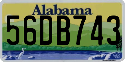AL license plate 56DB743