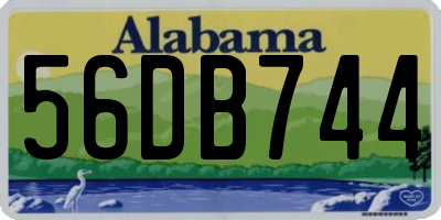 AL license plate 56DB744