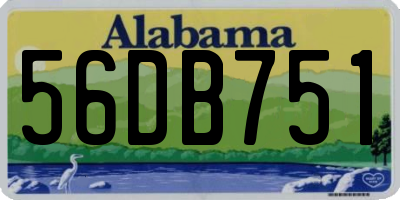 AL license plate 56DB751