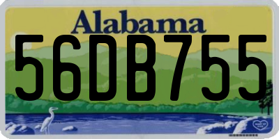 AL license plate 56DB755