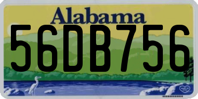 AL license plate 56DB756