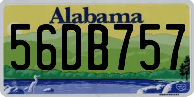 AL license plate 56DB757