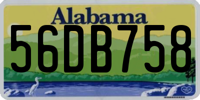 AL license plate 56DB758