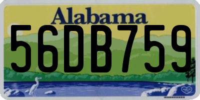 AL license plate 56DB759