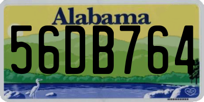 AL license plate 56DB764