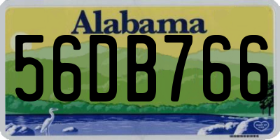 AL license plate 56DB766