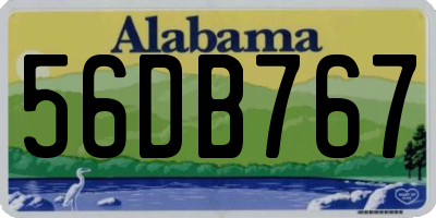 AL license plate 56DB767