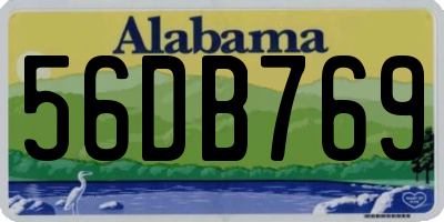 AL license plate 56DB769