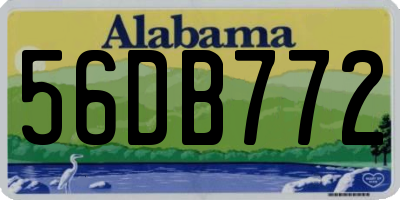 AL license plate 56DB772