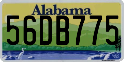 AL license plate 56DB775