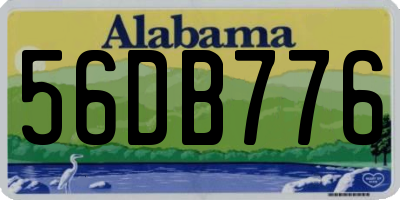 AL license plate 56DB776