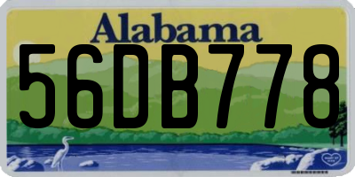 AL license plate 56DB778