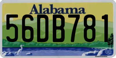 AL license plate 56DB781