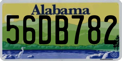 AL license plate 56DB782