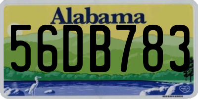 AL license plate 56DB783