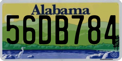 AL license plate 56DB784