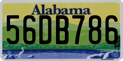 AL license plate 56DB786