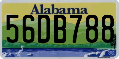 AL license plate 56DB788