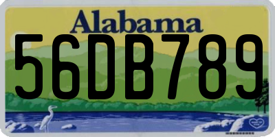 AL license plate 56DB789