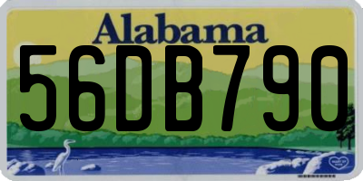 AL license plate 56DB790